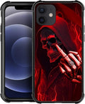 for iPhone 11 Case, Gestures Funny Skull Pattern Graphic Design Girl Boy Soft Silicone Hard Acrylic Shock Protection for iPhone 11