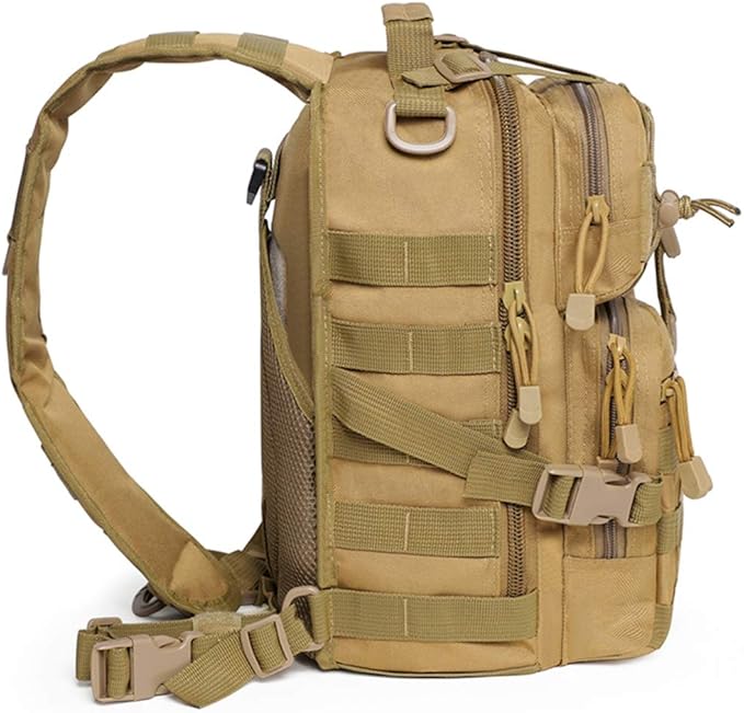 hopopower Tactical Sling Bag, Sport Bag Military Rover Shoulder Backpack EDC Assault Range Bag, Chest Pack Handbag Waterproof