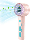 Portable High Speed Mini Handheld Fan, USB Rechargeable Neck Personal Mini Fan(7000 RPM high speed motor,Lasts 4-16 Hours) 4-speed powerful Wind Fans for Summer Outdoor Traveling,Gifts for Kids