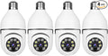 Light Bulb Security Camera -5G& 2.4GHz WiFi 2K Security Cameras Wireless Outdoor Motion Detection and Alarm,Two-Way Talk,Color Night Vision,Human Detection, Bulb Camera Compatible with Alexa 4Pack