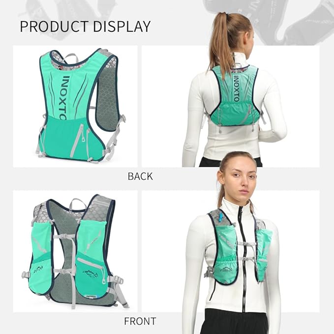 IX INOXTO Running Hydration Vest for Men Women Water Backpack for Running 3L Running Hydration Pack for Trail Running Marathon Race Hiking