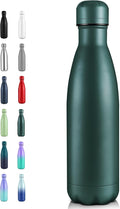 Volhoply 17oz Insulated Stainless Steel Water Bottle, Double Wall Vacuum Flask, Keeps Cold 24h & Hot 12h, Available in Packs of 1, 4, or 8（Army Green,1 Pack）