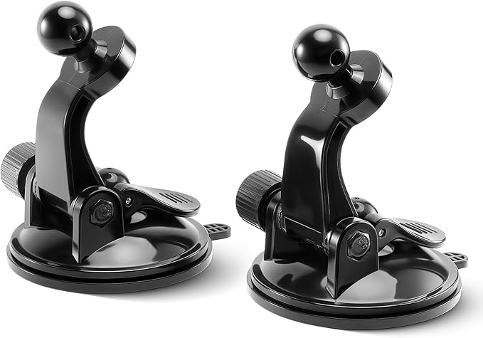 1Zero 2 PCS Adjustable GPS Car Mount for Garmin Nuvi Dezl Drive Drivesmart Zumo Driveassist DriveLuxe StreetPilot RV, Replacement Suction Cup GPS Dash Ball Mount Dashboard Windshield Car Holder