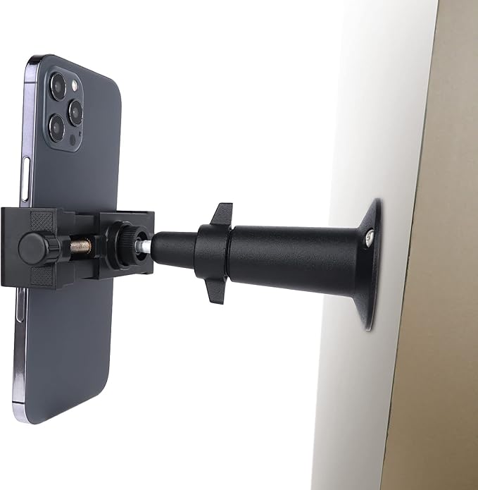 iTODOS Wall Mount Phone Holder Bracket with 360°Adjustable Mount for iPhone/Nexus/LG Smart Phones and GPS Navigator,Compatible with 3.5~6.5inch Width