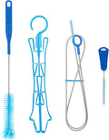 Water Bladder Cleaning Kit, Includes Tube Brushes, Small Bite Valve Brush, Big Brush, Hanger Works with All Hydration Bladders