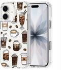 MOSNOVO for iPhone 17 Case | Military Grade 6.6ft Drop Tested | Camera Control | Clear with Coffee Design