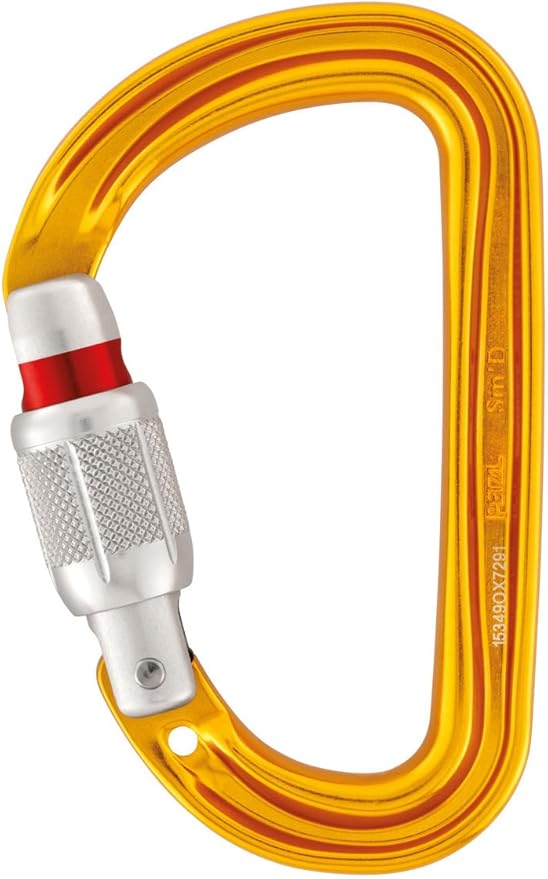 Petzl Sm'D Carabiner - Versatile, Lightweight, Compact, D-Shaped Locking Carabiner for Rock and Ice Climbing