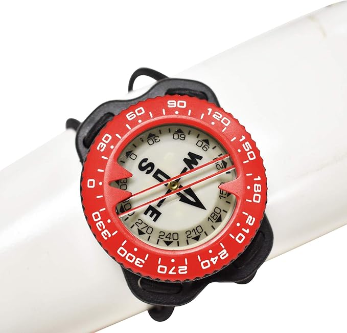 Scuba Choice Diving Compass (Wrist/Bungee Mount) – Easy-to-Read Underwater Navigation Tool for Scuba Diving, Durable Design with Rotating Bezel, Reliable Directional Aid for Deep Dive Adventures