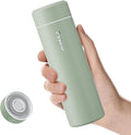 【Upgraded】Exllena Small Insulated Water Bottle 12 oz/350ml– Mini Insulated Water Bottle for Hot & Cold Drinks, Perfect Small Water Bottle for Travel, Purse...(Sage Green)