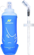 N NEVO RHINO 350ml/500ml TPU Soft Flask with Straw for Hydration Vest Pack Collapsible Water Bottle for Running Trail Hiking Cycling Marathon Camping