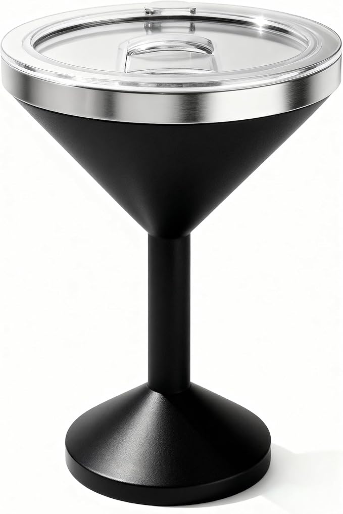 Stainless Steel Martini Glass (Black)