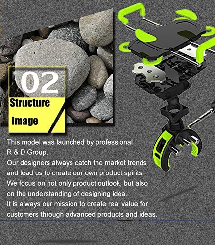 XYZ Supplies® Cell Phone Mount/Holder for Boat, Motorcycle/Bike Handlebars, Microphone, Music, or Drum Stand, iPhone, Samsung, Smart Phone, (Black)