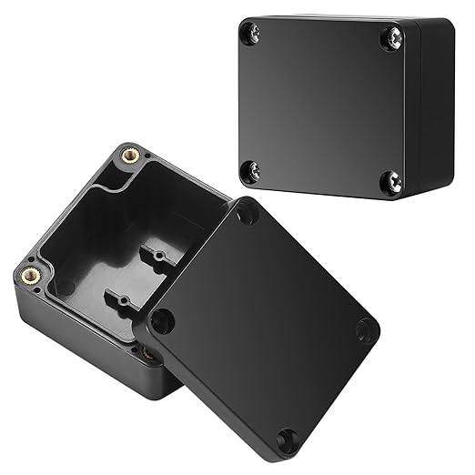 Project Box, 4 Pcs Electrical Junction Box, IP65 Waterproof Electrical Project Case, ABS Plastic Dustproof Outdoor Electrical Boxes, Electronic Junction Box Power Enclosure, 2.5x2.3x1.4 inch (A)