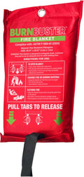 Emergency Fire Blanket - ASTM Certified Fire Suppression Blanket for Home, Kitchen, Grill, Camping, Car & More - 40" x 40" Flame Retardant Fabric, No Mess, Easy Deployment