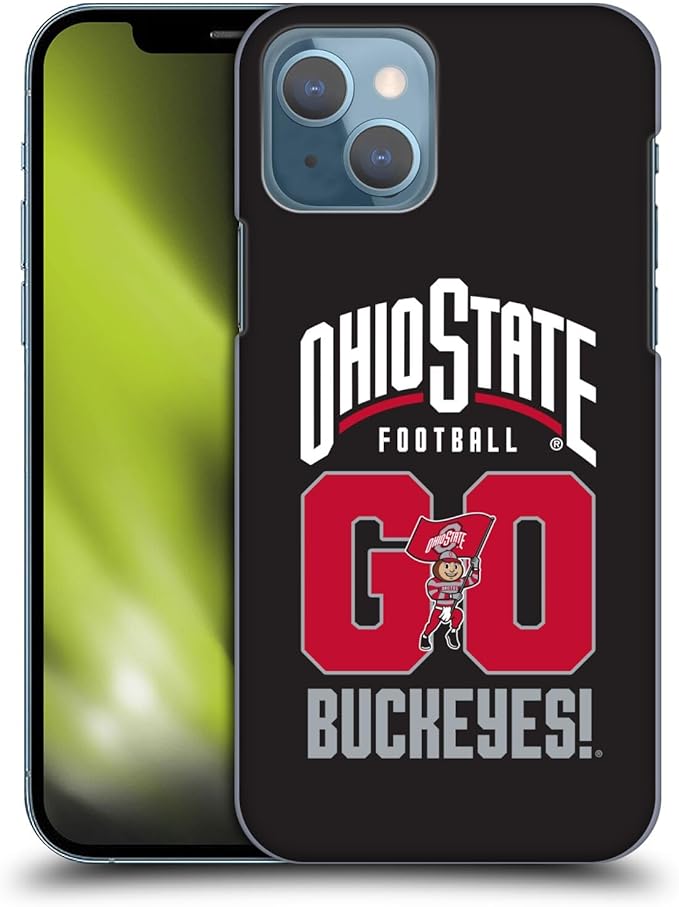 Head Case Designs Officially Licensed Ohio State University Go Buckeyes Football Graphics Hard Back Case Compatible with Apple iPhone 13