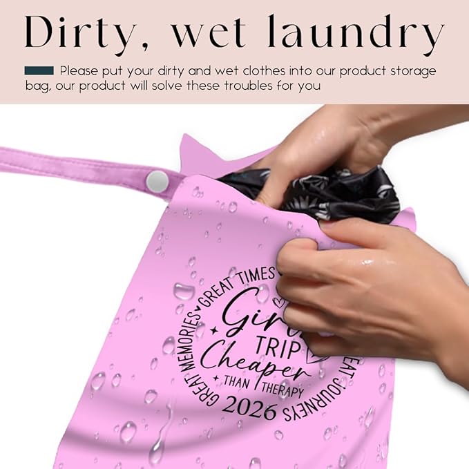 2Pcs Girls Trip Gifts Wet Dry Bag, Aloha Beach Bag Wet Bag Favors, Sunscreen Swimsuit Toiletry Travel Essentials For Women, Beach Travel Laundry bags for Dirty Diaper Swimsuit Gifts