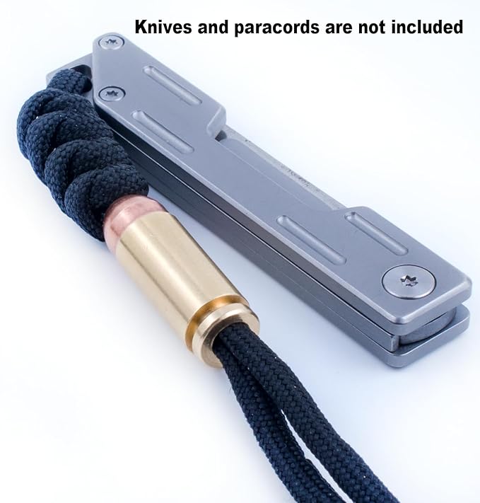 Knife Lanyard Beads - Hand-Cast Pure Copper Paracord Bead with 0.24" Hole for 550 Cord, Tactical Gear & EDC Accessories Men's Survival Gifts