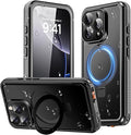 AICase Magnetic for iPhone 16 Pro Case Waterproof Magsafe[Ring Invisible Stand & Screen Protector][IP68 Underwater][Dropproof][Dustproof][Real 360] Shockproof Protective Phone Case 6.3''2024
