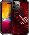 for iPhone 15 Pro Case, Gestures Funny Skull Pattern Graphic Design Girl Boy Soft Silicone Hard Acrylic Shock Protection for iPhone 15 Pro