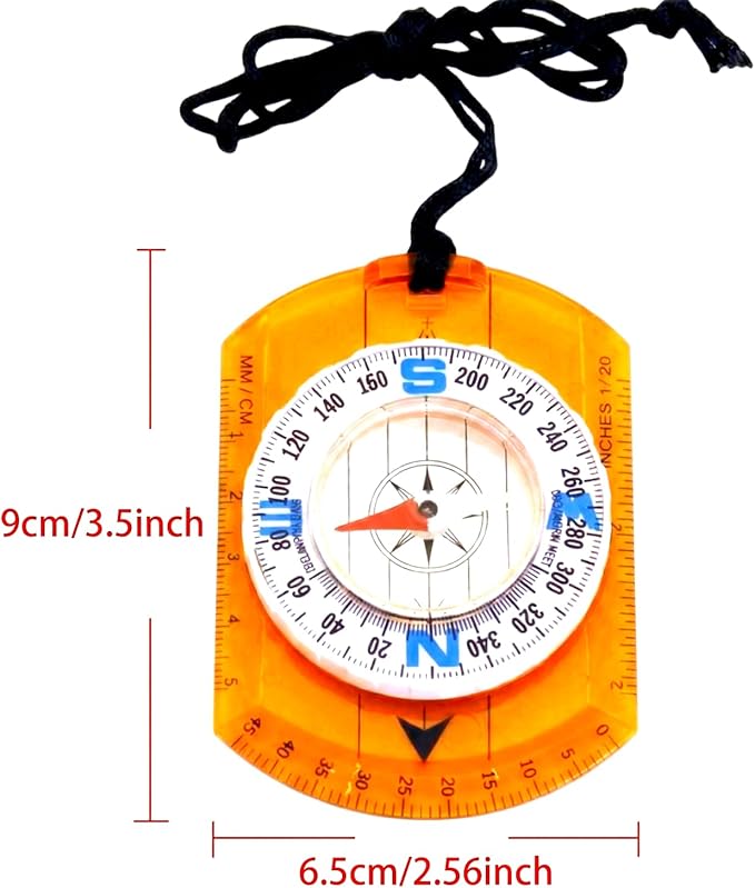 50 Pack Orienteering Compass Bulk Advanced Baseplate Compass Hiking Survival Camping and Navigation Tool Survival Gifts for Hiking Camping Backpacking Map Reading