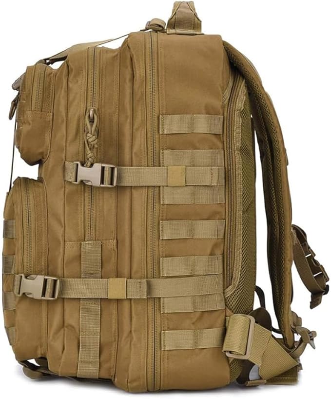 REEBOW GEAR Tactical Backpack for Men Army Molle Military Style Assault Pack Bug Bag Backpacks Daypack (40L Tan)
