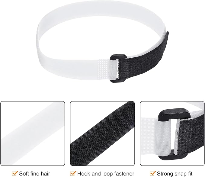 MECCANIXITY 5Pcs Reusable Battery Tie Down Straps,0.8x20" White Nylon Multipurpose Battery Hold Down Adjustable Cinch Strap Hook Loop Fastening Tie for Quadcopters FPV RC Drone Boat Car