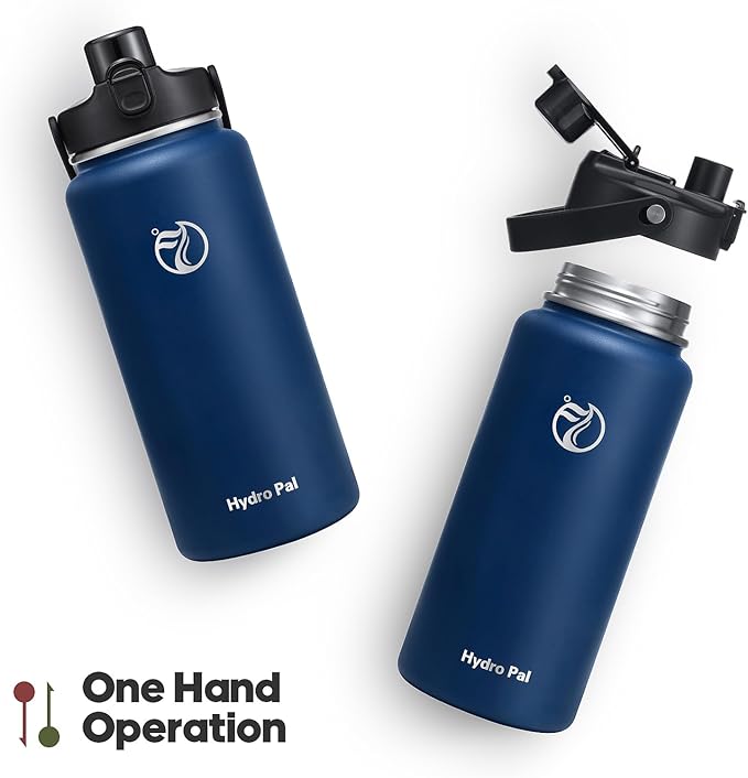 64oz Half Gallon Insulated Water Bottle with 2-in-1 Lid (Chug & Straw), Double Walled Vacuum Stainless Steel Water Bottles, Wide Mouth Leakproof Insulated Jug with Straw