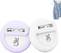 for Air Tag Holder for Kids (2 Pack), Hidden GPS Tracker Case with Pin for Airtag 1st & 2nd Gen, Silicone Protective Cover for Toddlers, Children, Elderly, Cloth, Pants, Shoe, Backpack(White+Purple)