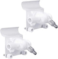 HOLACA Vinyl Siding Clips for Arlo,Stick Up Cam Roelink ZUMIMALL Eufy Security Camera, Hanger Hooks for Mounting Security Camera, Weatherproof Aluminum Alloy Material (2 Pack, White)