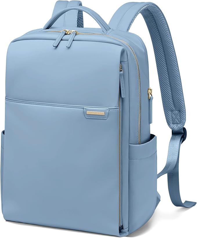 Laptop Backpack for Women, Work Business Traval Computer Backpacks with Laptop Compartment Waterproof Casual Daypack for Travel College,16Inch,Misty Blue