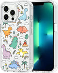 MOSNOVO for iPhone 13 Pro Case | Military Grade 6.6ft Drop Tested | Clear with Dinosaur Land Design