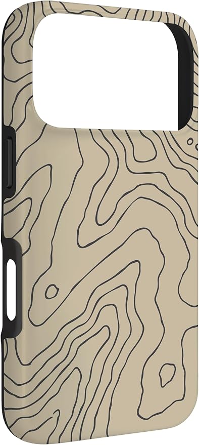Coyote Country Guide Lines Topographical Contour Map Case for iPhone 17 Pro