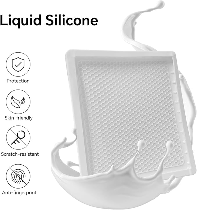 Starlink Mini Silicone Cover, Protective Case for Starlink Mini Satellite Dish, Anti-Drop, Shockproof, Waterproof for Outdoor, Easy to Install (White)