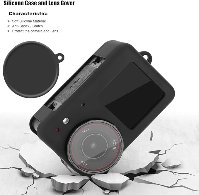 Accessories Bundle for DJI Osmo Action 5 Pro/Action 4/3 Waterproof Case Diving Housing Silicone Case Glass Screen Protector Film Whole Kit 60E (Kit1 for DJI Osmo Action 5 Pro/4/3)