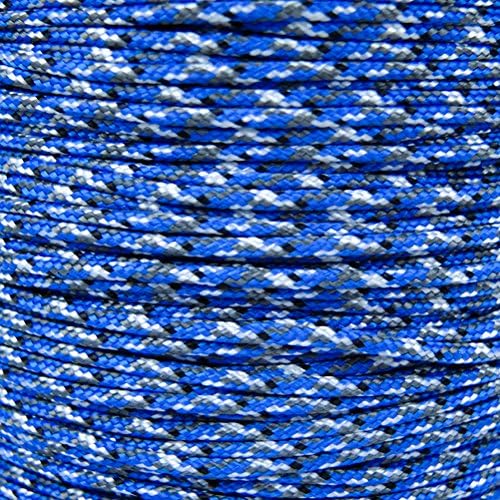 Paracord Planet 95lb Paracord – 1 Strand Type I Parachute Cord for Outdoors and DIY – Blue Camo (100 ft)