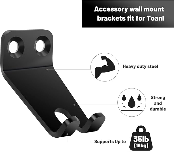 5PCS Wall Mounted with Special Fit for Tonal Accessory Shelf Clips Adapter Hooks Space Saving for Home Gym Garage T-Lock Exercise Equipment Organization Multipurpose Organizer Storage