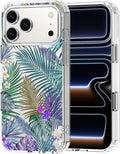 MOSNOVO for iPhone 17 Pro Max Case | Military Grade 6.6ft Drop Tested | Camera Control | Clear with Tropical Rainforests Design