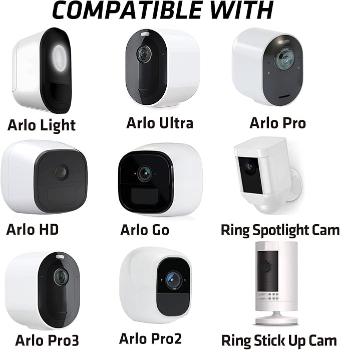 Camera Bracket Mount 3 Pcs Security Wall Mount for Oculus Sensor Arlo, Arlo Pro,Metal Security Camera Bracket Outdoor Indoor Oculus Rift Mount Bracket 360° Rotation 1/4" Screw Camera Wall Mounts