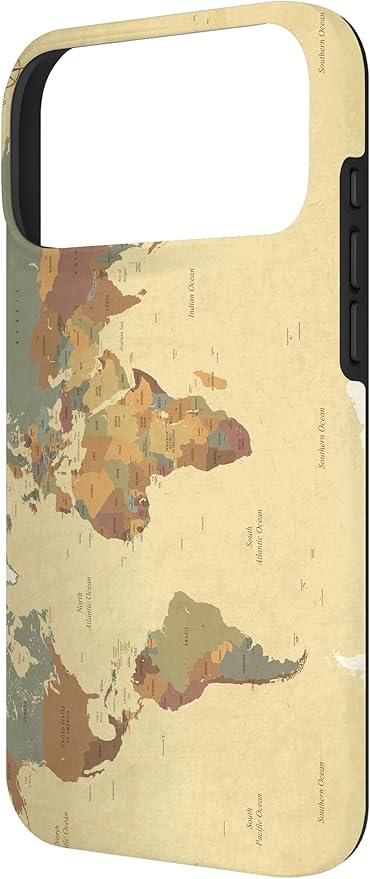 Globe Map Smartphone Cell Cover Gift World Map Pattern Phone Case for iPhone 17 Pro Max