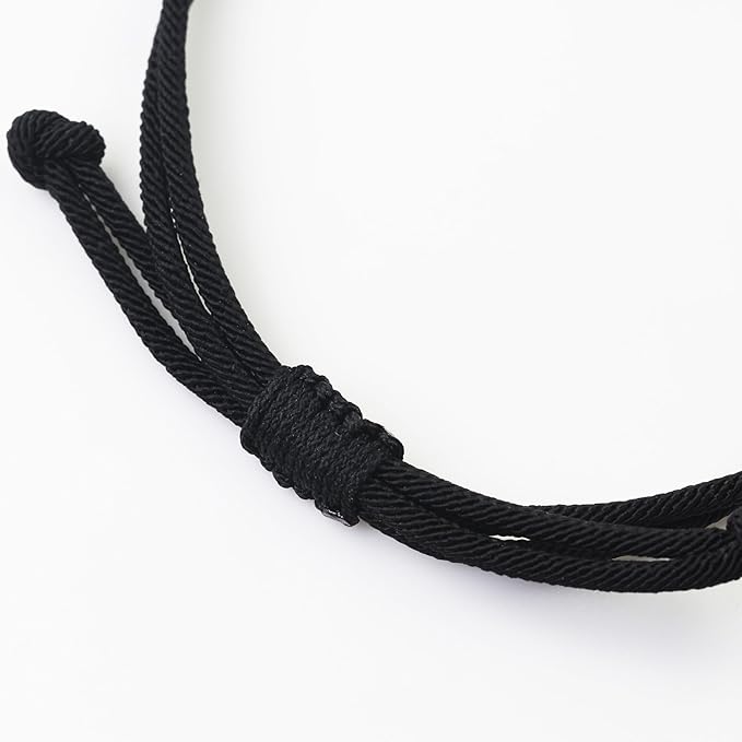 Innocence Adjustable Paracord Wrist Compass Bracelet For Men Women Outdoor Sports Camping Survival Jewelry (Black)