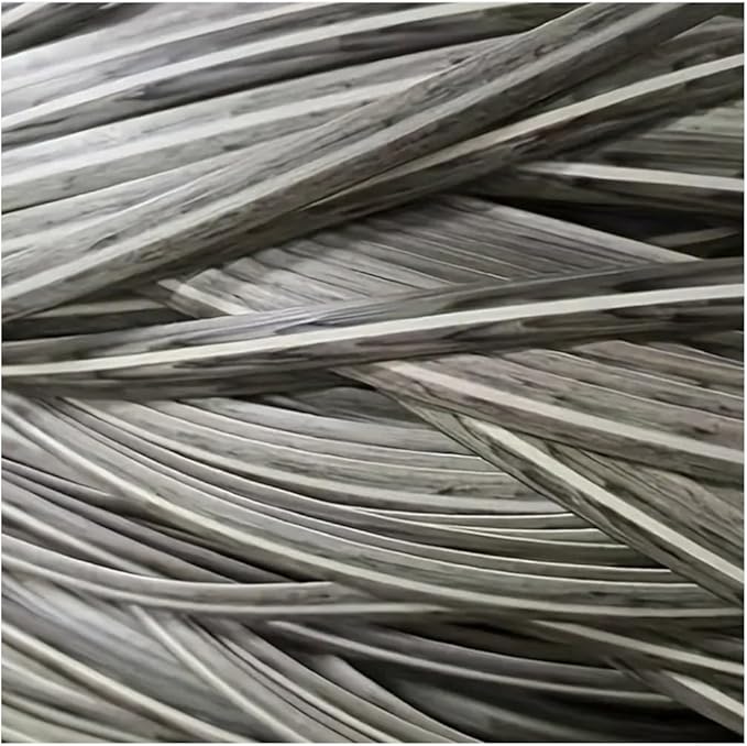 Gradient Grey Rattan Weaving Material for Wicker Furniture Repair High Strength Wicker Fix Kit Flat PE Woven Knit for Chair Table Storage Baskets Makeover and Crafting