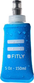 FITLY Soft Flask - Shrink As You Drink Soft Water Bottle for Hydration Pack - Folding Water Bottle Ideal for Running, Hiking, Cycling, Climbing & Rigorous Activity