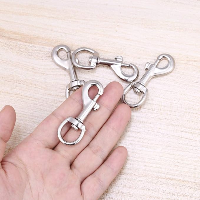 Lucky Goddness 20pcs Swivel Snap Hooks for Dog Leash Collar Linking, Metal Heavy Duty Eye Lobster Claw Clasp Multipurpose- Perfect for Pet Buckle Key Chain Purse Bag Making Handmade Crafts DIY Project