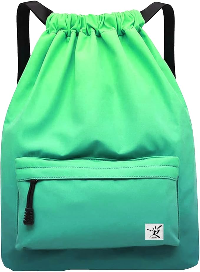 Waterproof Drawstring Bag, Gym Bag Sackpack Sports Beach Backpack for Men Women