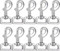 Lucky Goddness 10pcs Swivel Snap Hooks for Dog Leash Collar Linking, Metal Heavy Duty Eye Lobster Claw Clasp Multipurpose- Perfect for Pet Buckle Key Chain Purse Bag Making Handmade Crafts DIY Project