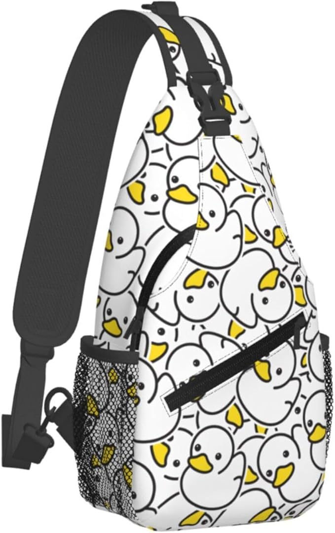 Cute Duck Sling Bag For Women Men Fashion Duck Backpack Crossbody Shoulder Bag Sling Backpack Chest Bag Travel Hiking Casual Sport Daypack