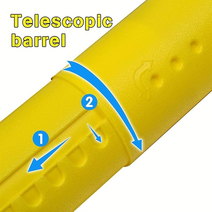 DEWEL Document Tube,Plastic Expanding Poster/Art/Document Storage Tube 24.5 to 40 inches Adjustable with Carrying Strap Waterproof and Light-Resistance Telescoping Carrying Case (Yellow-Large Size)