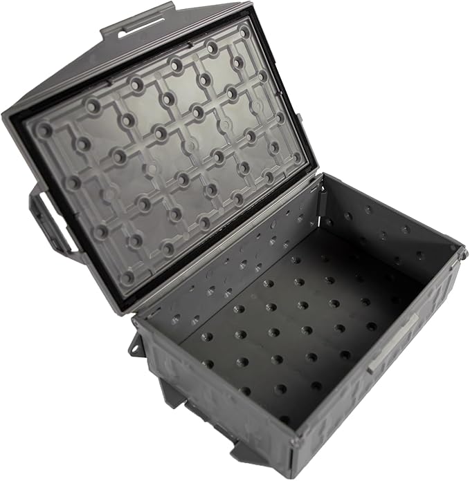 YakAttack TracPak Stackable Storage Box – Battleship Grey | Kayak Fishing Gear Storage | Fits GearTrac & MightyMount | Kayak Accessories for Fishing Tackle & Tools | Compact 1 lb Weight