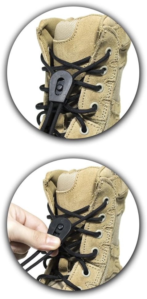 Wheeled Cord Lock Stopper (500 Pack) - Heavy Duty - Clamp Toggle End Slider for Shock Cord, Bungee, Paracord, Drawstrings