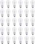 30 Pack S14 Outdoor String Light Bulbs Set orange, 120V 11W Clear Outdoor Patio Vintage Light Shatterproof Bulbs